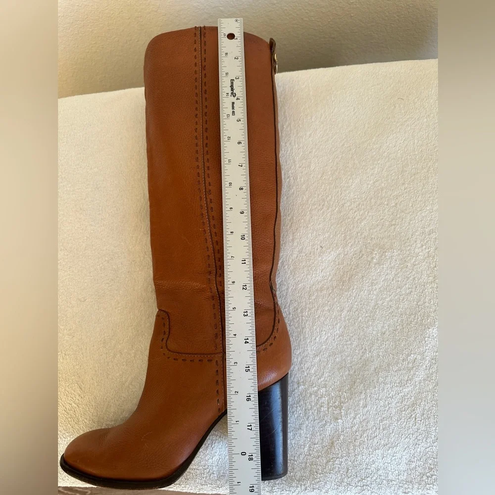 Tory Burch Wyatt Stovepipe Boot size 9.5 M brown‎ tall riding boots